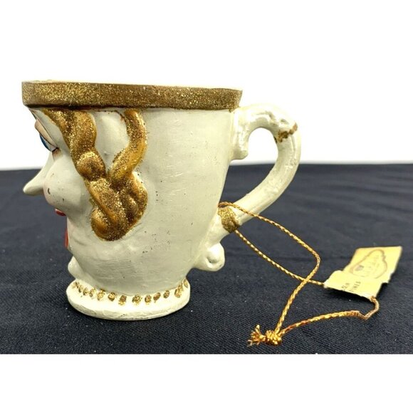 Mark Roberts Court Jester Queen of Hearts Teacup Ornament 2.5" Vintage - Picture 4 of 8